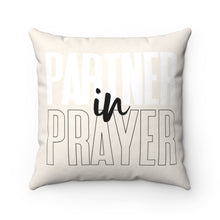 Load image into Gallery viewer, 'Partner in Prayer' Square Pillow - Cream