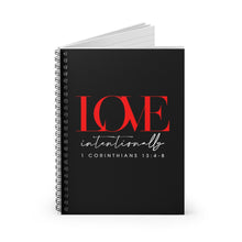 Load image into Gallery viewer, 'Love Intentionally' Spiral Notebook
