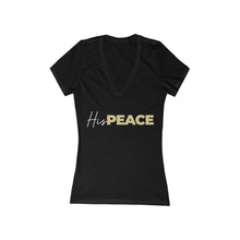 Load image into Gallery viewer, His Peace Short Sleeve Deep V-Neck Tee