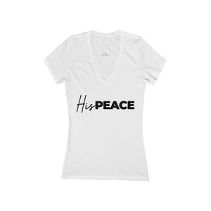 'His Peace' Short Sleeve Deep V-Neck Tee