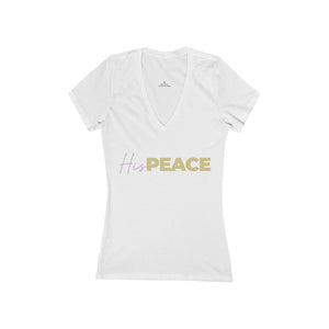 His Peace Short Sleeve Deep V-Neck Tee