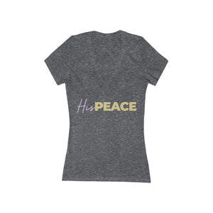 His Peace Short Sleeve Deep V-Neck Tee